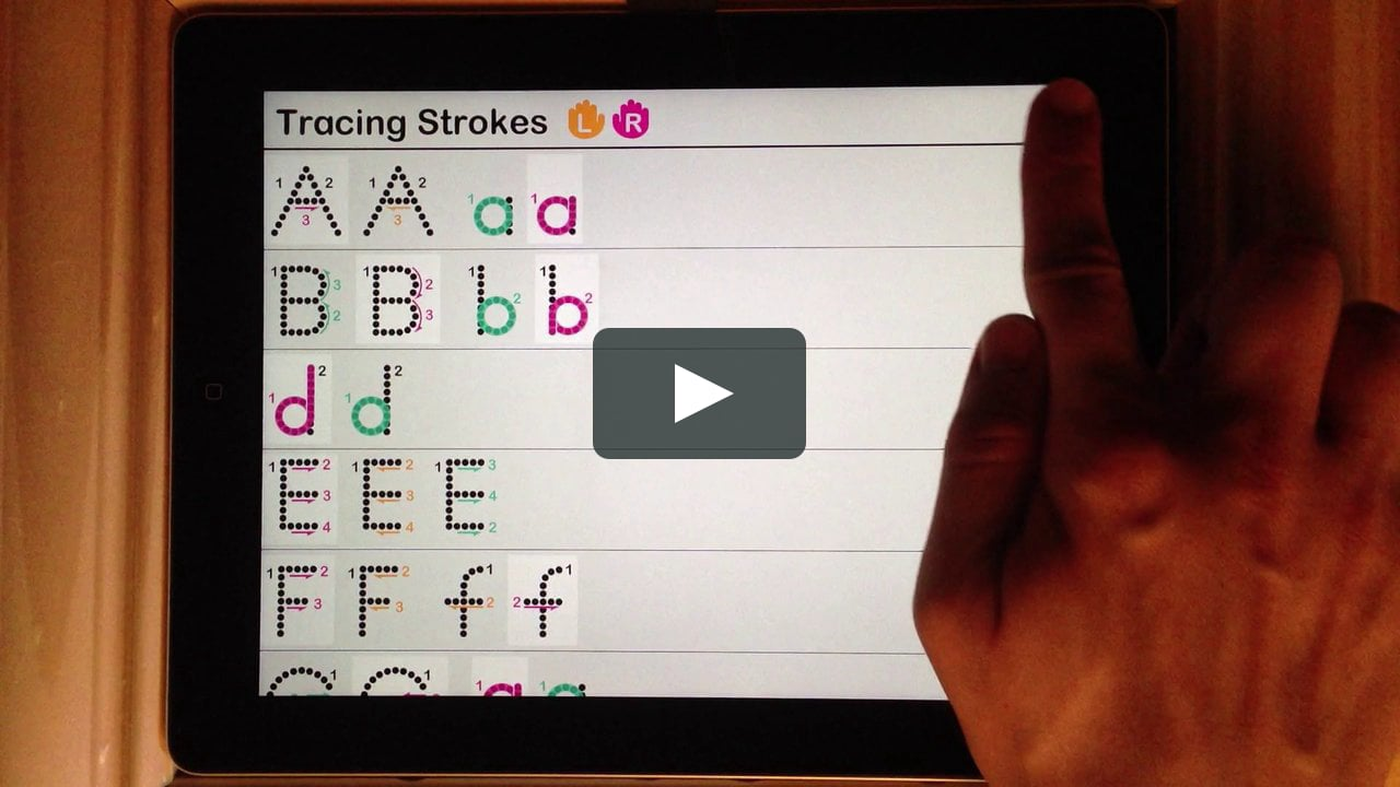 Interactive Alphabet - Tracing A Lower A With A Continuous Stroke