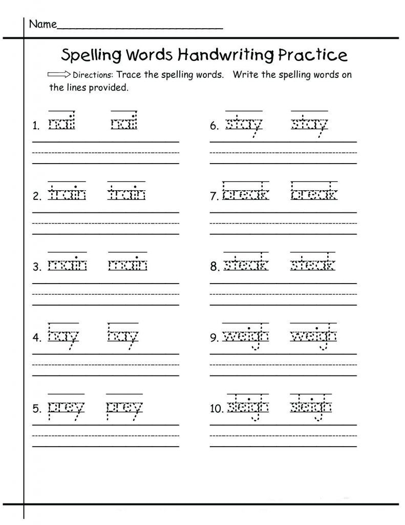 Kindergarten Handwriting Worksheets With Images Free