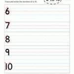 Kindergarten Printable Worksheets - Writing Numbers To 10