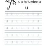Kindergarten Worksheets: Alphabet Tracing Worksheets - U