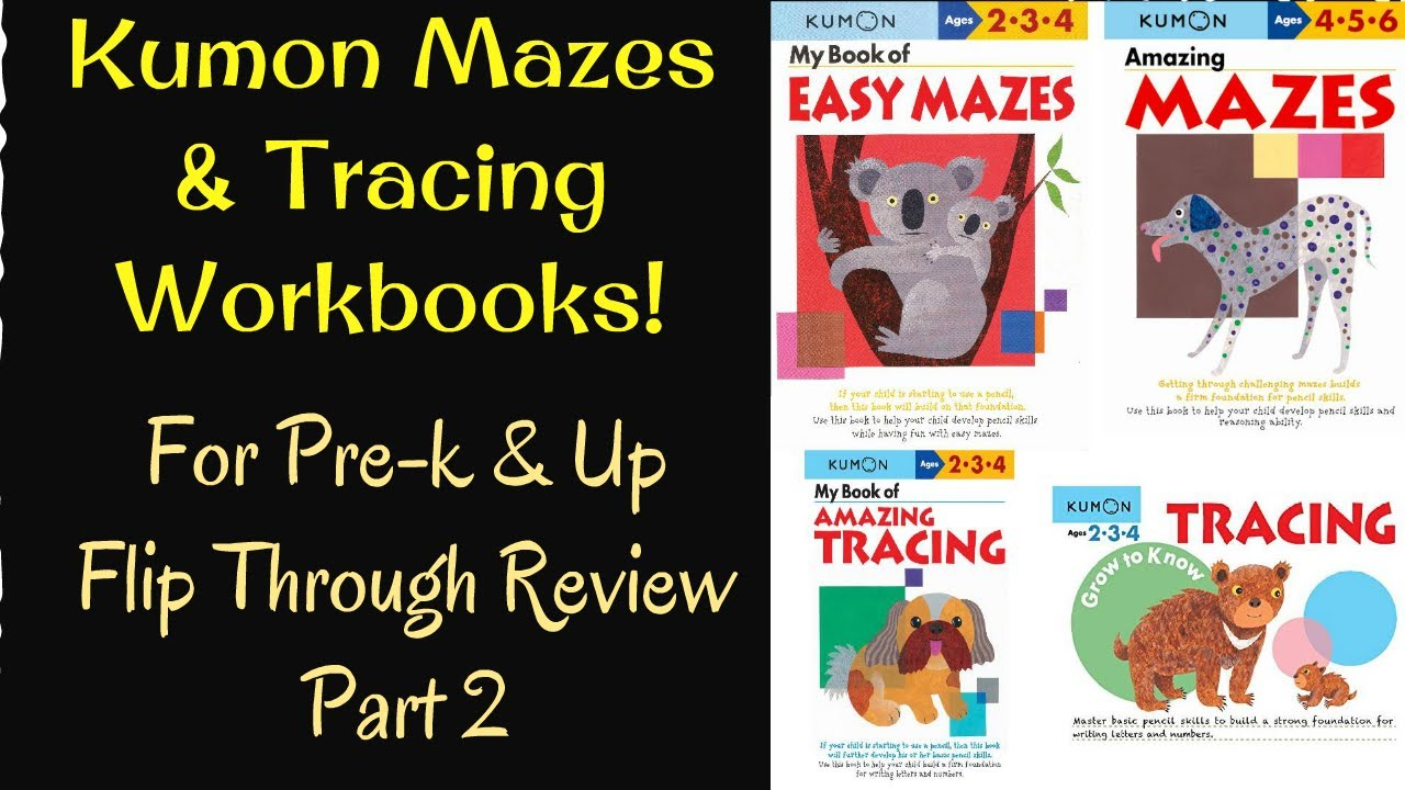 Kumon Mazes &amp;amp; Tracing Workbooks For Pre-K &amp;amp; Up: Flip Through Review (Part 2)