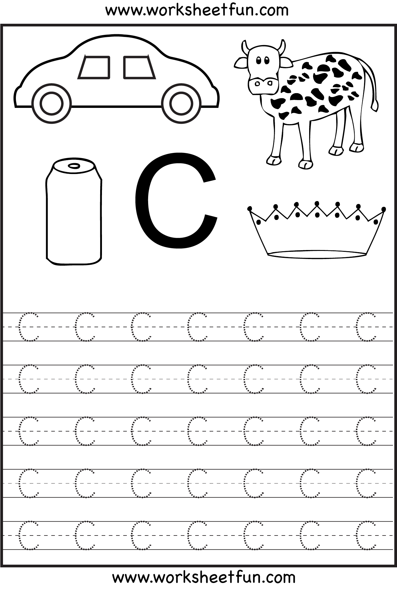 Learning The Letter C | Worksheet | Education | Learning