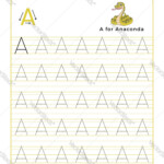 Letter A Alphabet Tracing Book With Example And