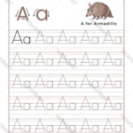Letter A Alphabet Tracing Book With Example And