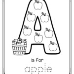 Letter A Is For Apple - Trace And Color Printable Free