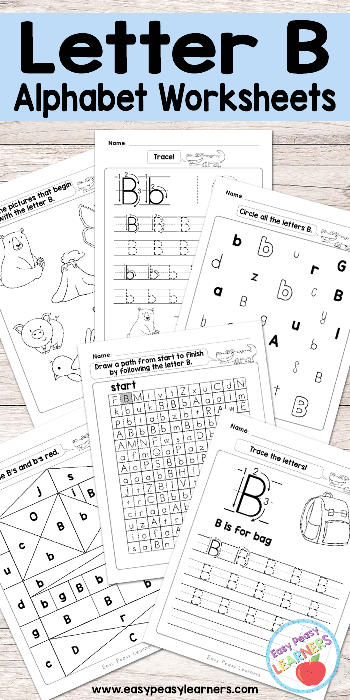 Letter B Worksheets - Alphabet Series - Easy Peasy Learners