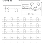 Letter B Writing Practice Worksheet - Free Kindergarten