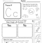 Letter C Worksheets And Activities Coloring Pages For Kids