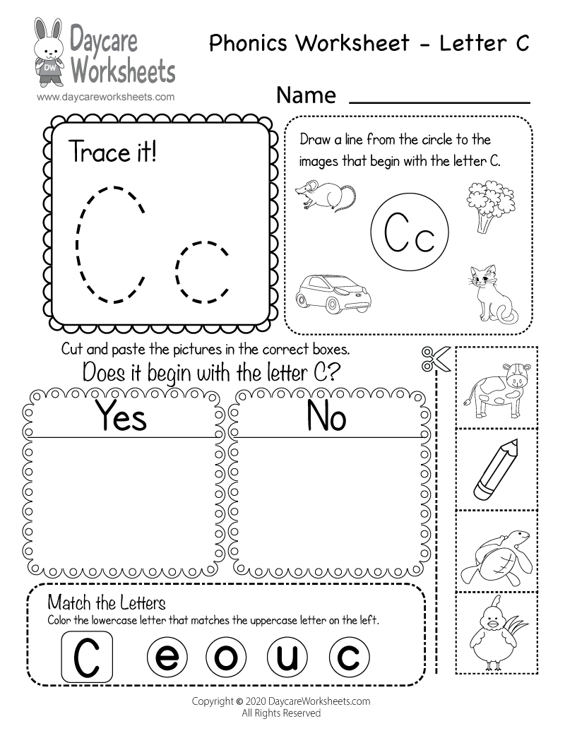 Letter C Worksheets And Activities Coloring Pages For Kids