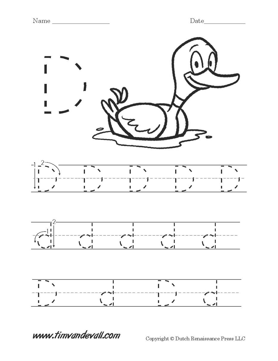 Letter D Worksheet | Letter D Worksheet, Preschool Alphabet