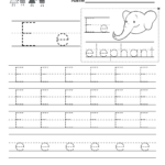 Letter E Writing Practice Worksheet. This Series Of