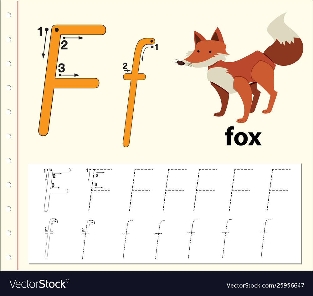 Letter F Tracing Alphabet Worksheets