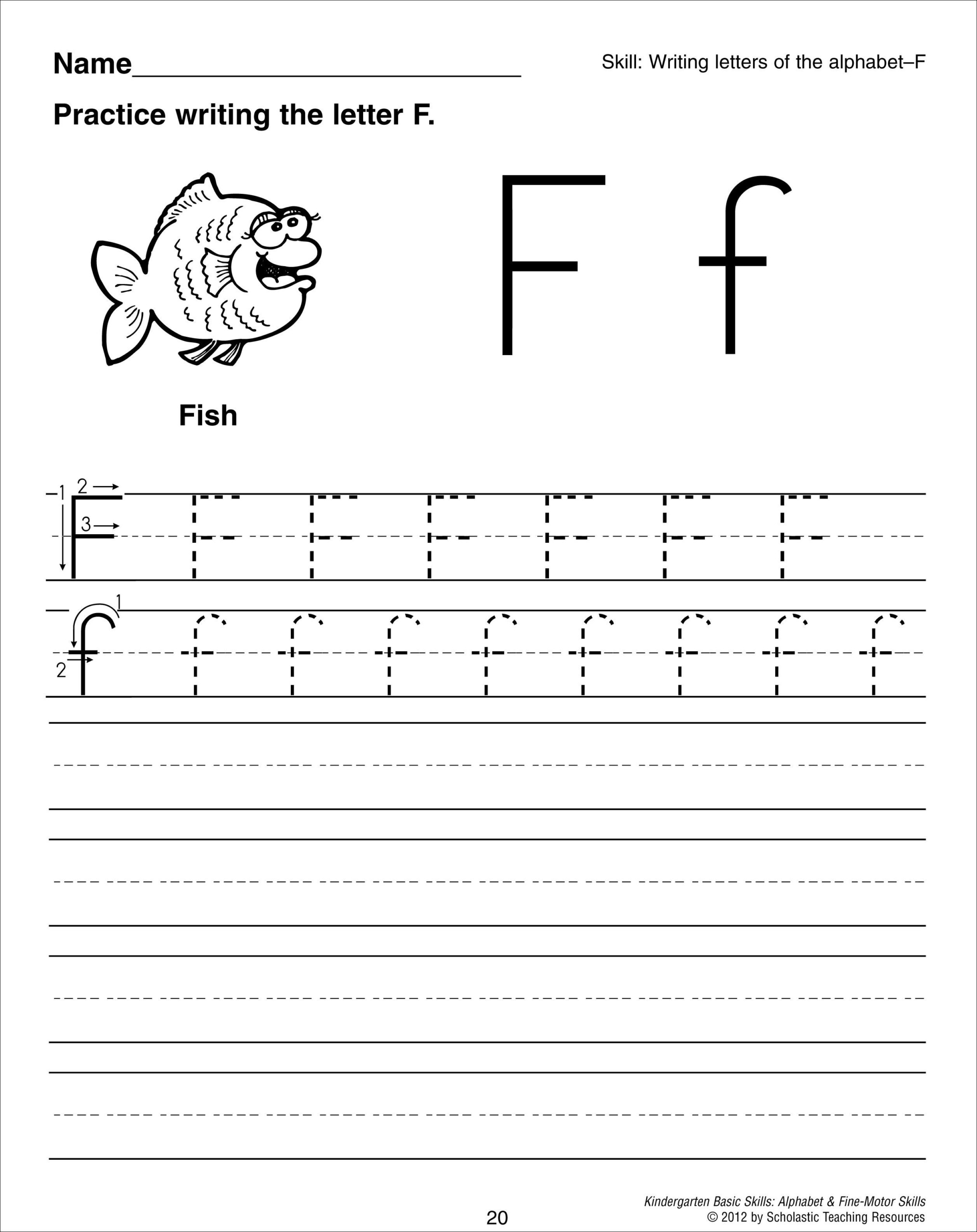 Letter F Tracing Worksheet | Writing Worksheets, Alphabet