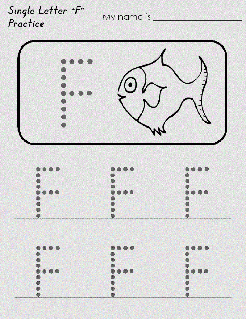 Letter F Worksheet For Preschool And Kindergarten