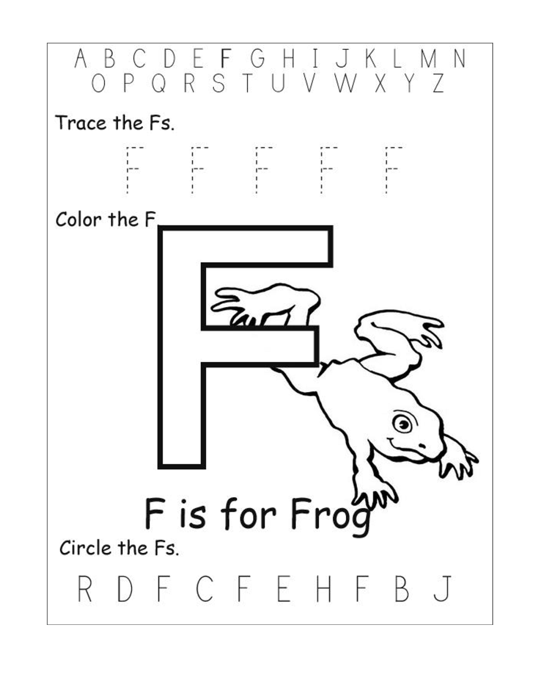 Letter F Worksheets For Preschool Worksheets For All