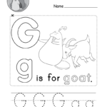 Letter G Alphabet Activity Worksheet - Doozy Moo