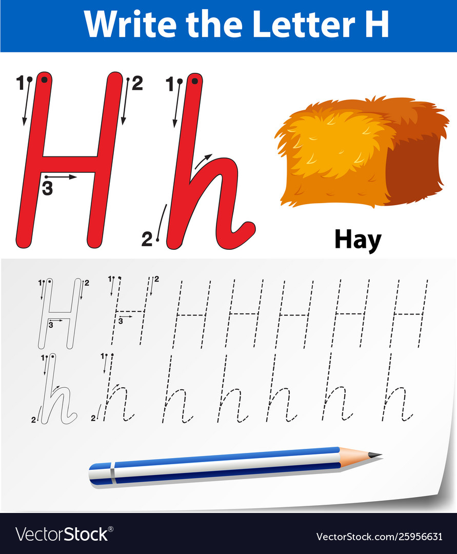 Letter H Tracing Alphabet Worksheets