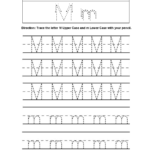 Letter M Tracing Alphabet Worksheets | Homeschool Worksheets