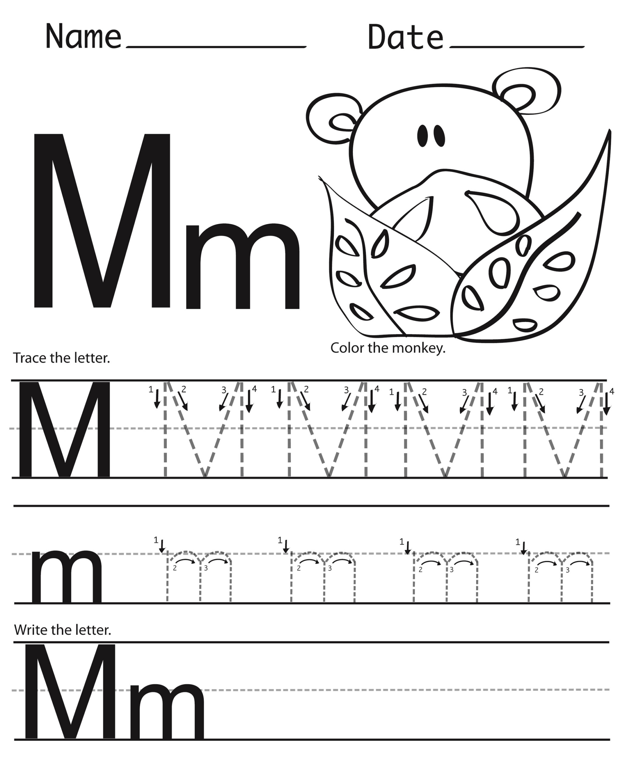 Letter M Worksheets | Activity Shelter