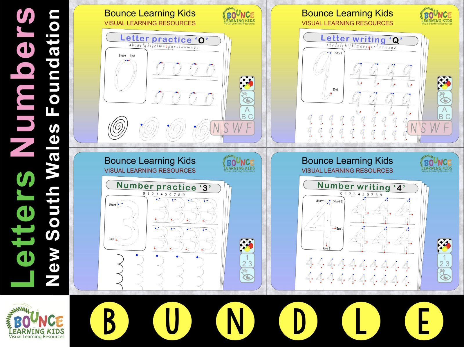 Letter &amp;amp; Number Writing Practice (Nsw Foundation)