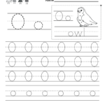 Letter O Writing Practice Worksheet - Free Kindergarten