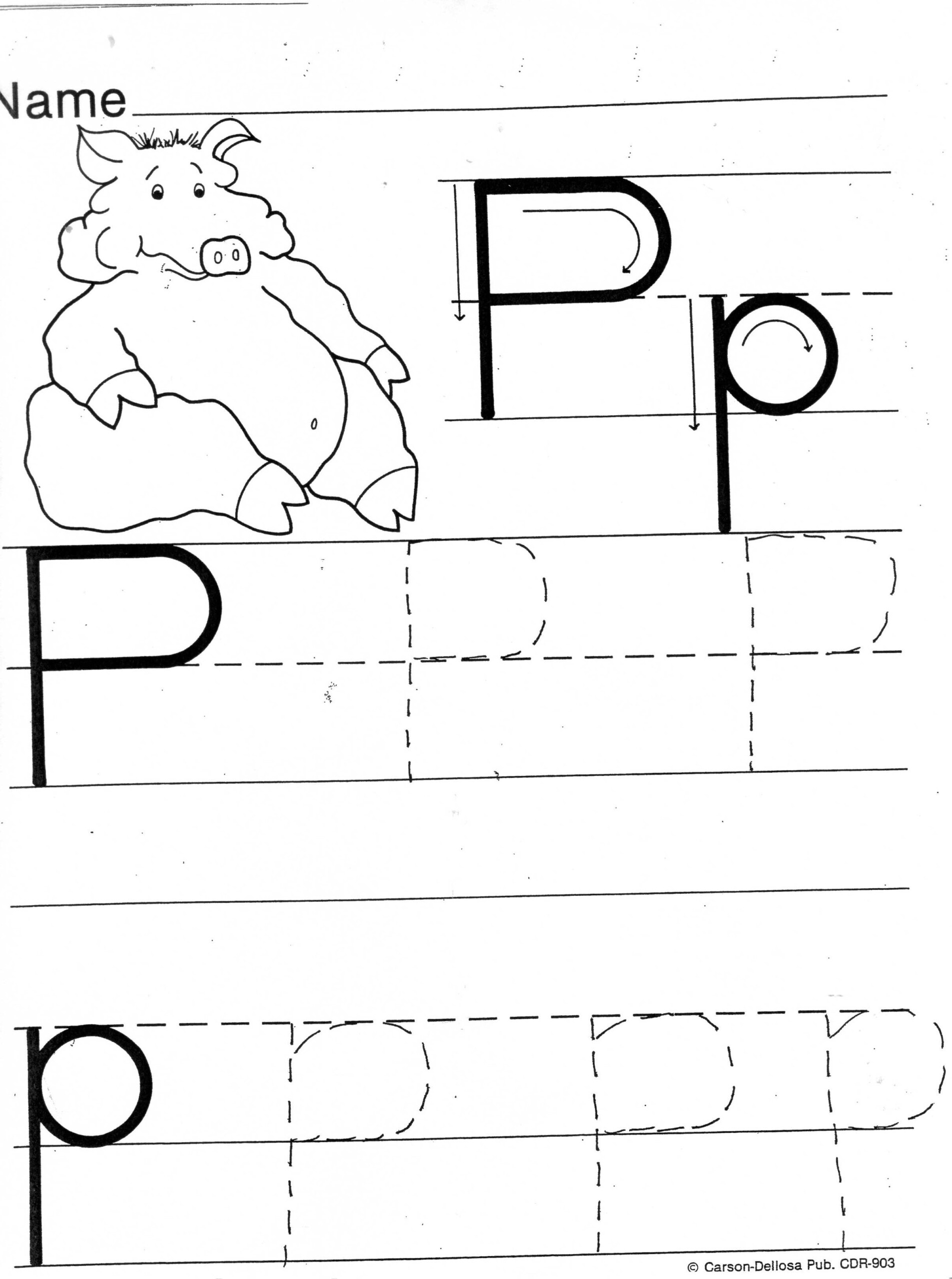 Letter P Tracing Worksheet