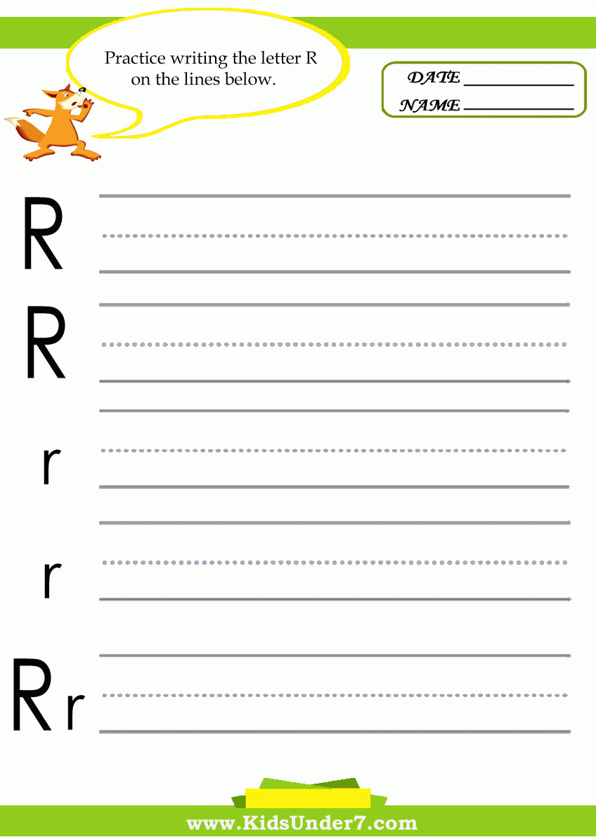 Letter R Practice Writing Worksheet | Writing Worksheets