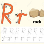 Letter R Tracing Alphabet Worksheets Illustration