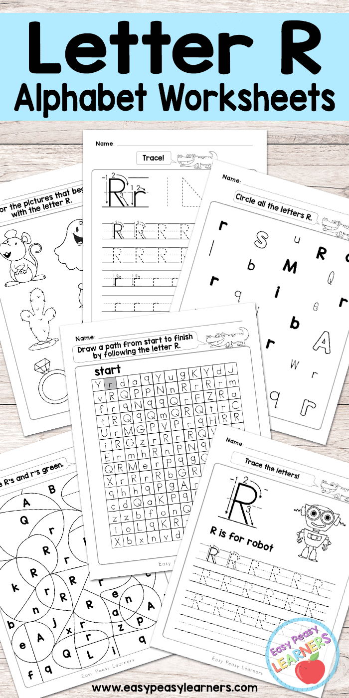 Letter R Worksheets - Alphabet Series - Easy Peasy Learners