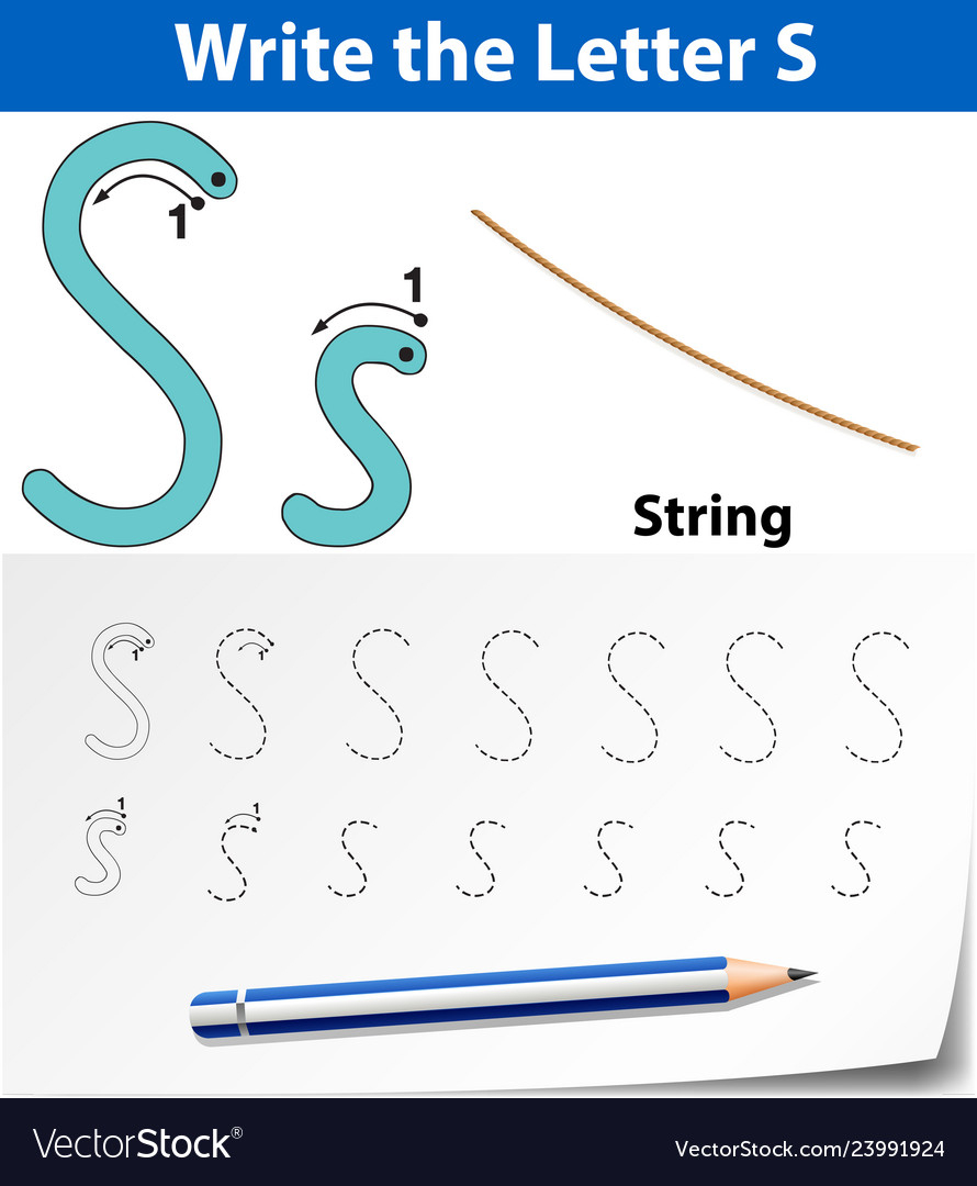 Letter S Tracing Alphabet Worksheets