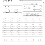 Letter S Writing Practice Worksheet - Free Kindergarten