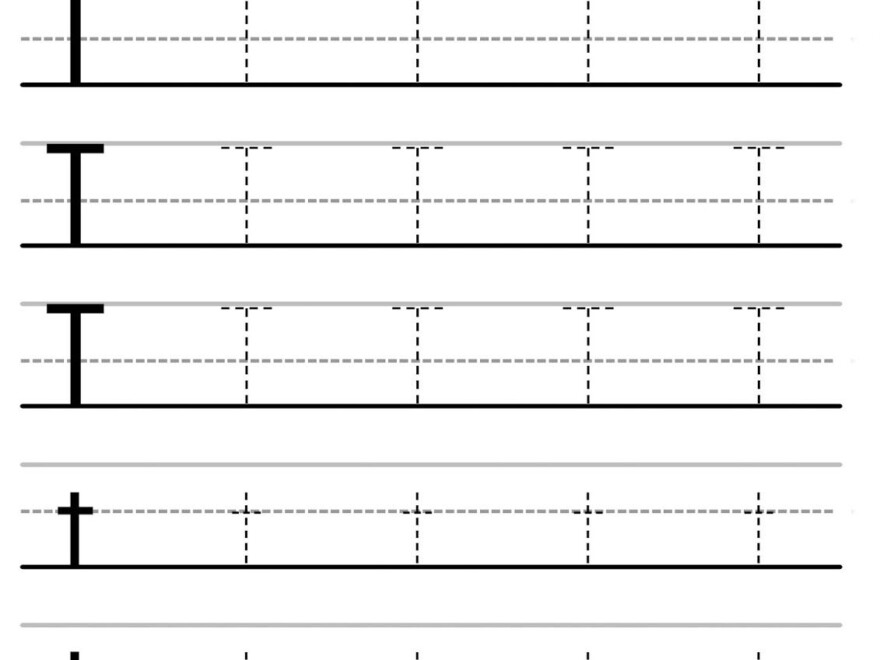 Letter-T-Tracing-Worksheet 1,131×1,600 Pixels | Letter