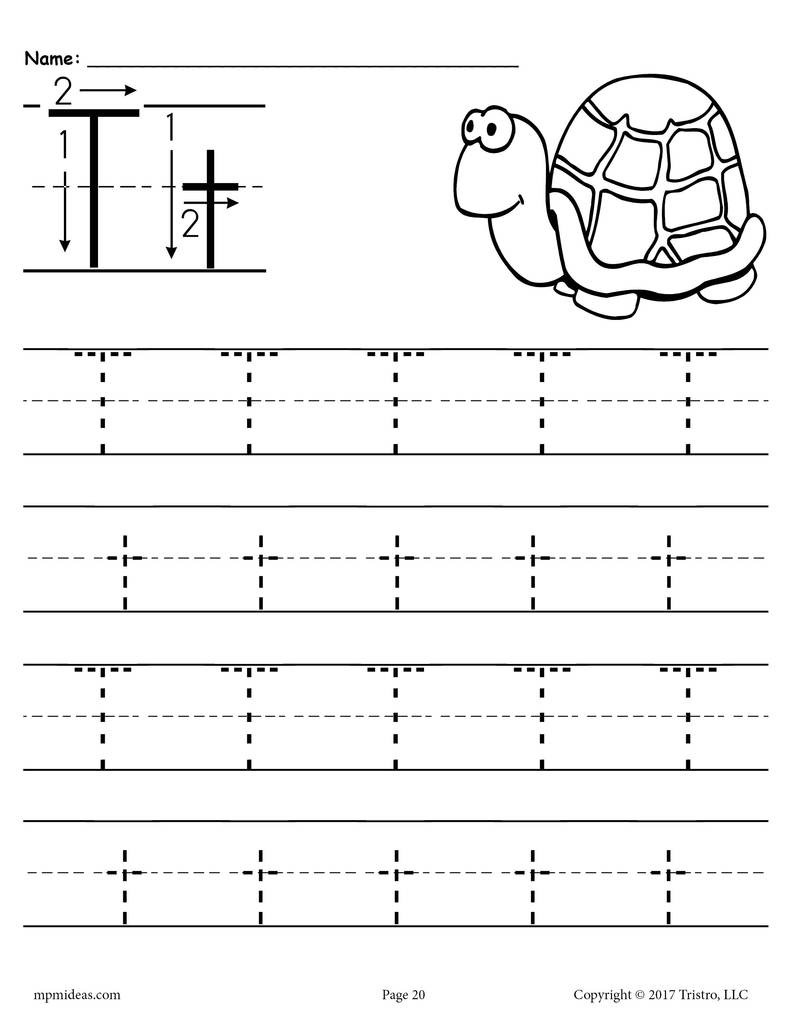 Letter T Worksheet For Preschool - Clover Hatunisi