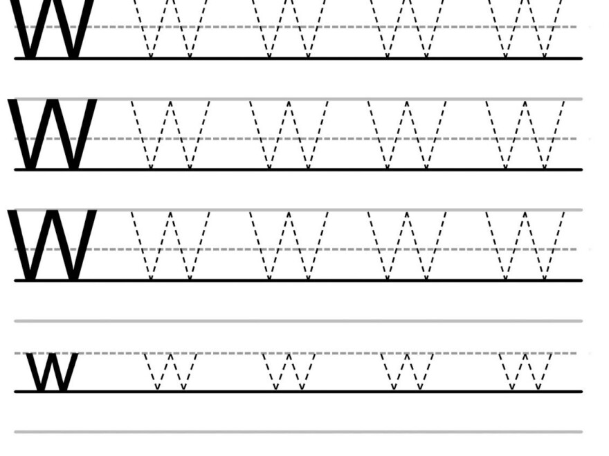 Letter Tracing Worksheets (Letters U - Z) | Letter Tracing