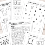 Letter U Worksheets - Alphabet Series - Easy Peasy Learners