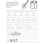 Letter V Worksheet – Tracing And Handwriting