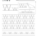 Letter W Writing Practice Worksheet - Free Kindergarten