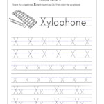Letter X Worksheets For Kindergarten – Trace Dotted Letters