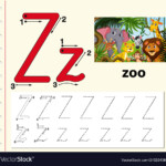 Letter Z Tracing Alphabet Worksheets