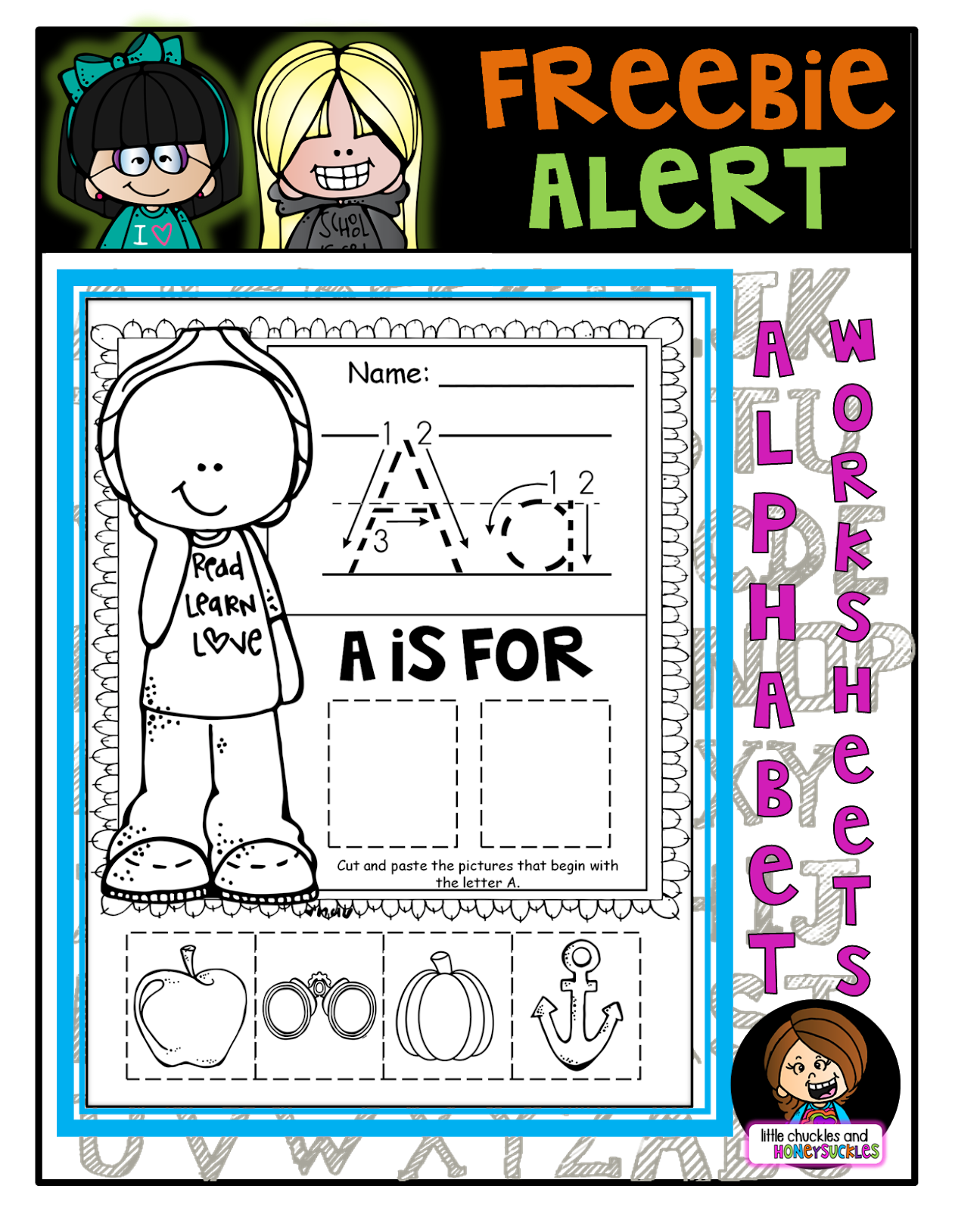 Littlechucklesandhoneysuckles: Alphabet Worksheets And A