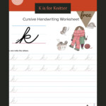 Lowercase Cursive K Worksheet | Free Homeschool Resources