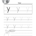 Lowercase Letter &quot;y&quot; Tracing Worksheet - Doozy Moo