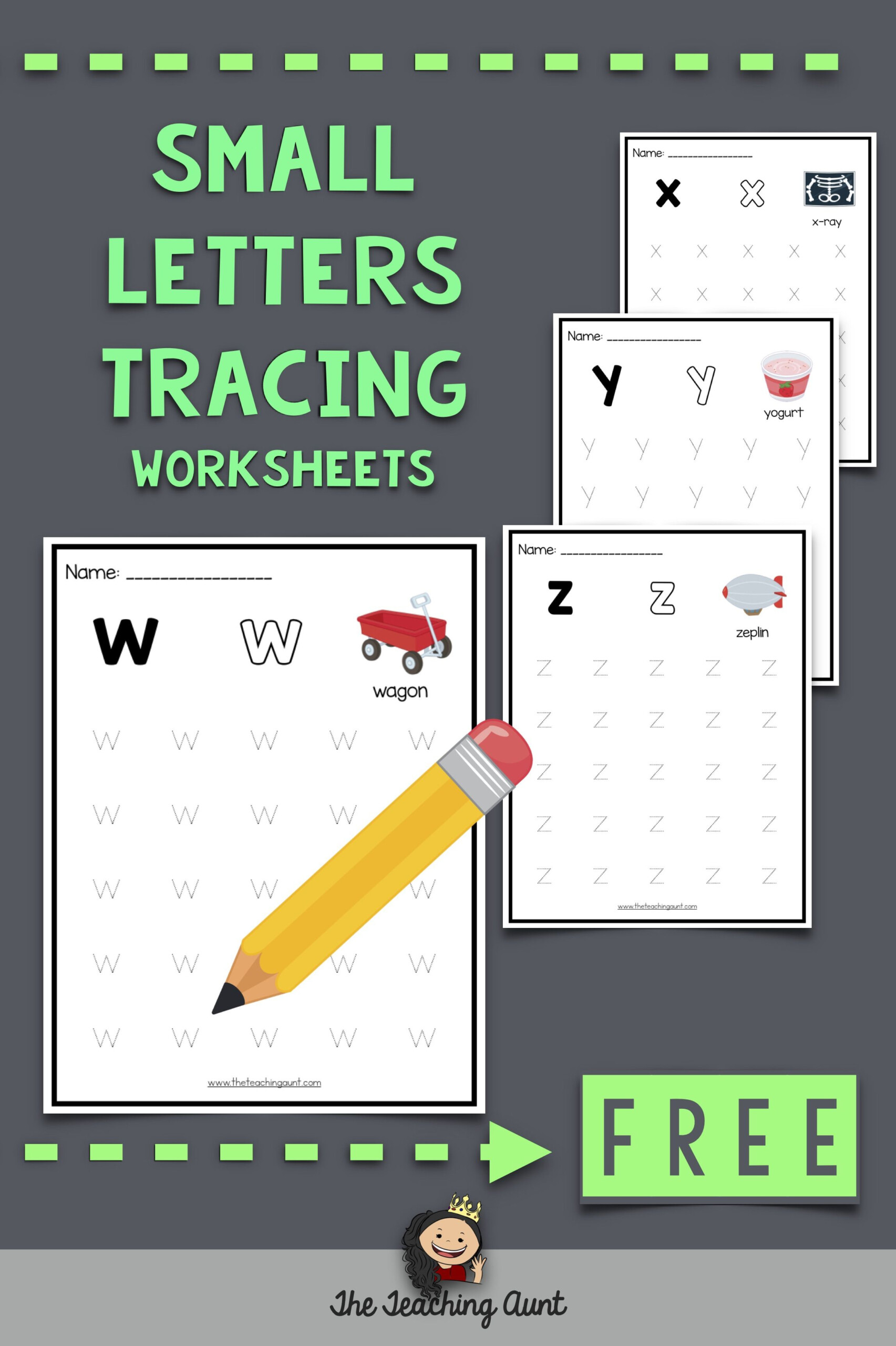 Lowercase Letters Tracing Worksheets (Set 1) | Letter