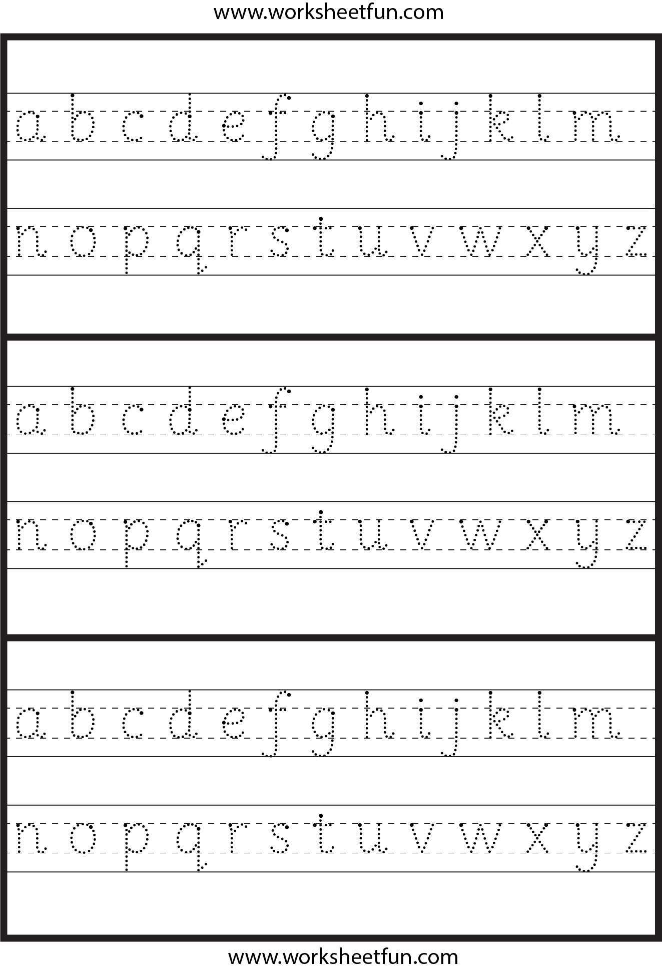 Lowercase/ Small Letter Tracing Worksheet | Letter Tracing