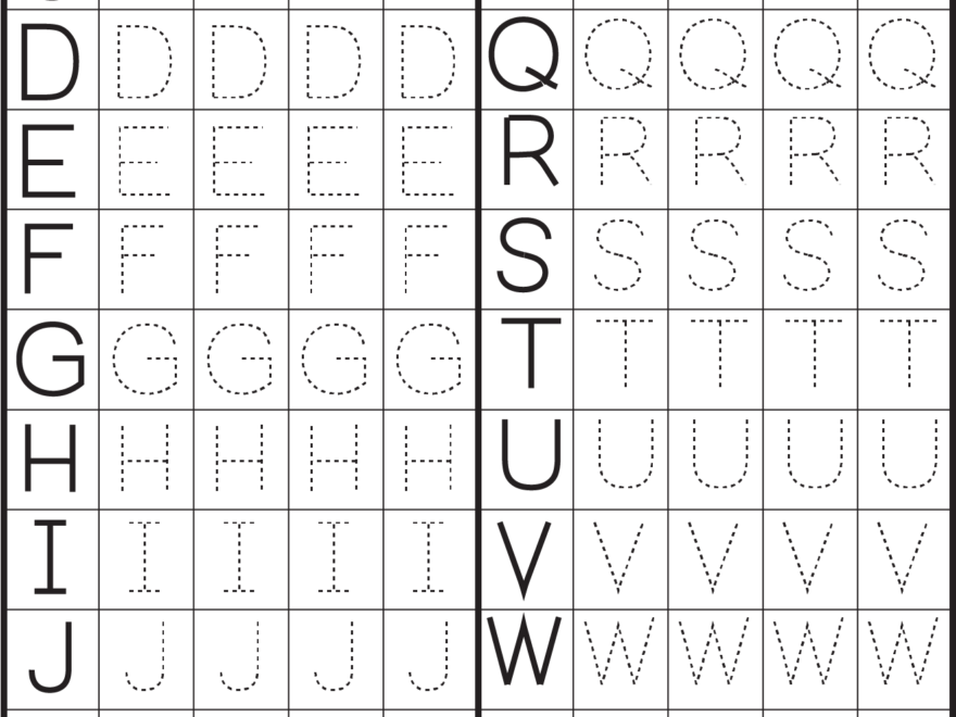 Make A Printable Alphabet Letter Tracing Worksheets | Letter