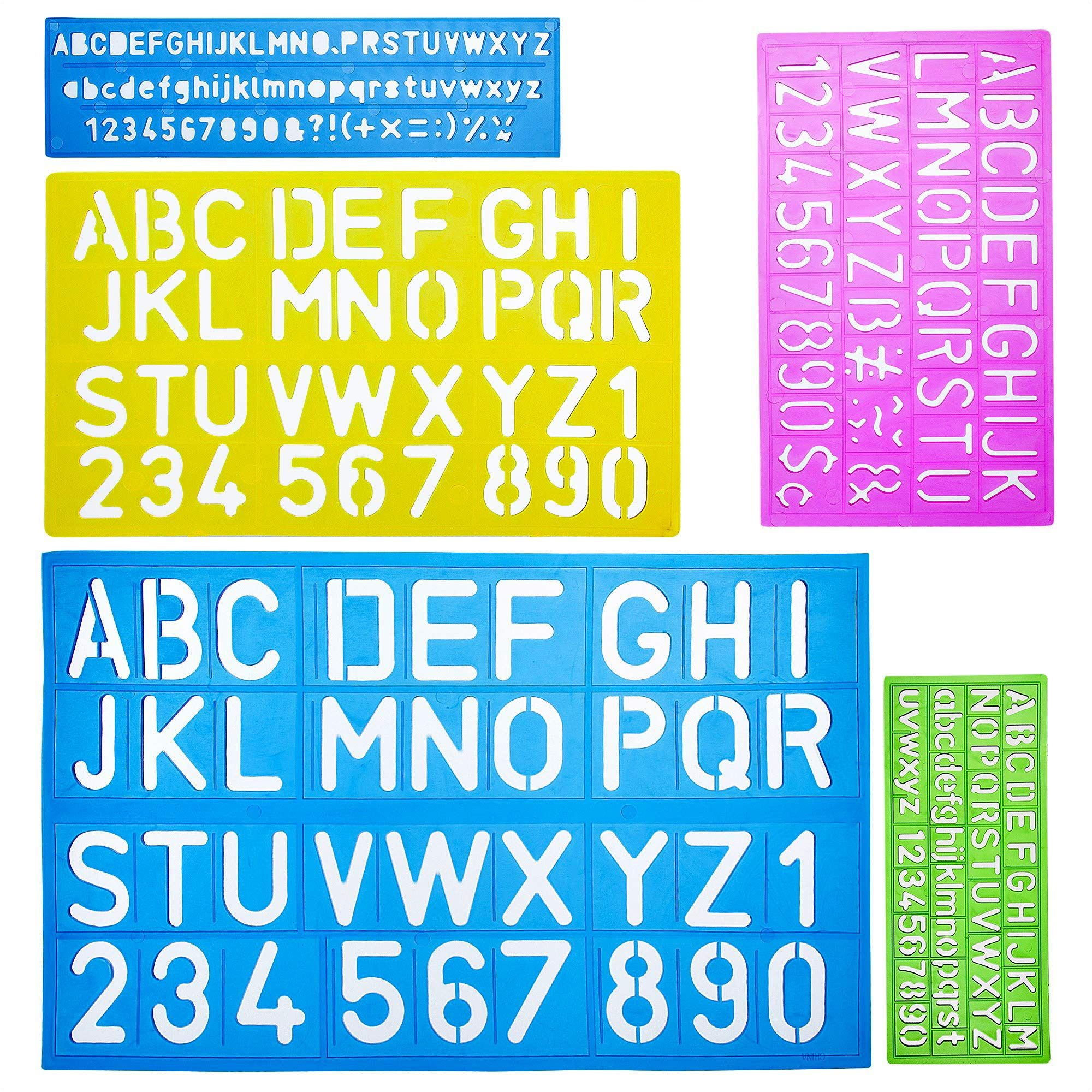 Mr. Pen- Alphabet Templates, Alphabet Stencils, Pack Of 5