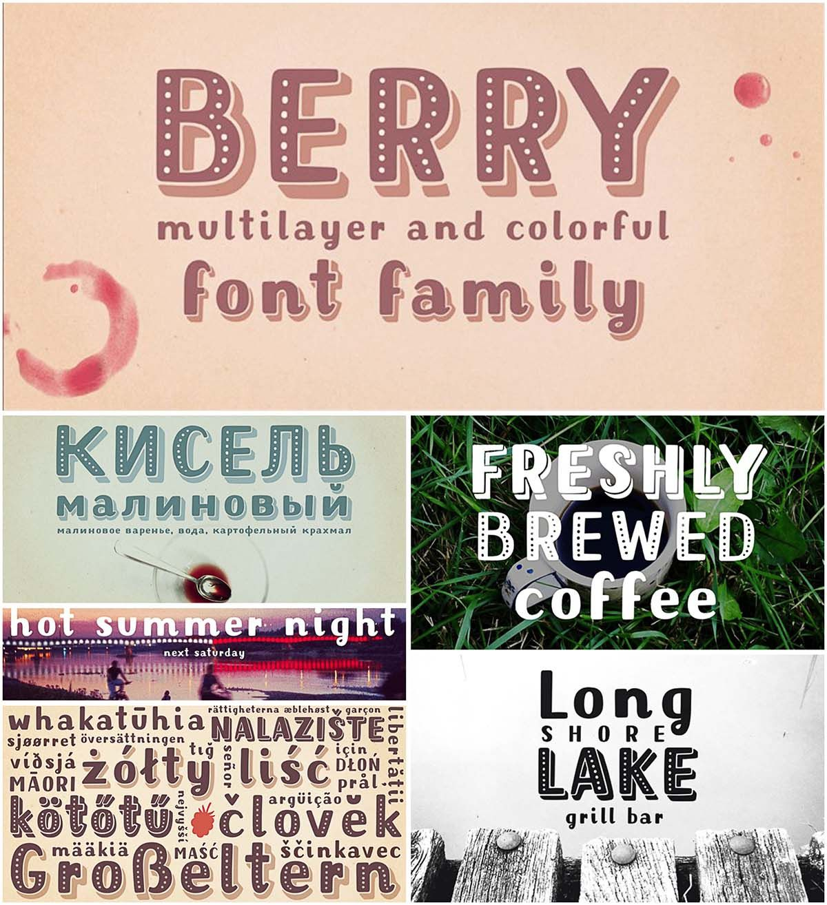 Mrs Berry Font Family With Cyrillic Typeface | Font Family