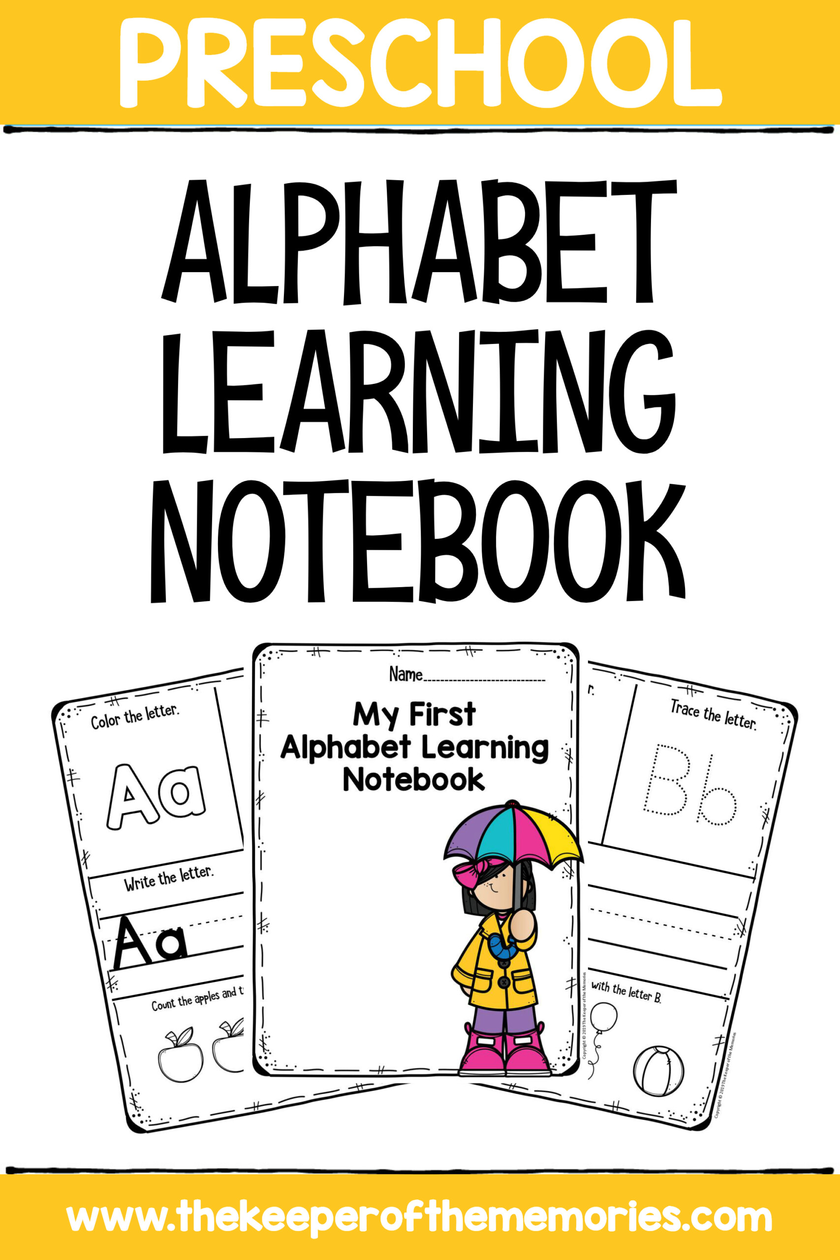 My First Alphabet Notebook Letters Preschool Worksheets