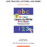 My First Learn To Write Workbook Practice For Kids With Pen