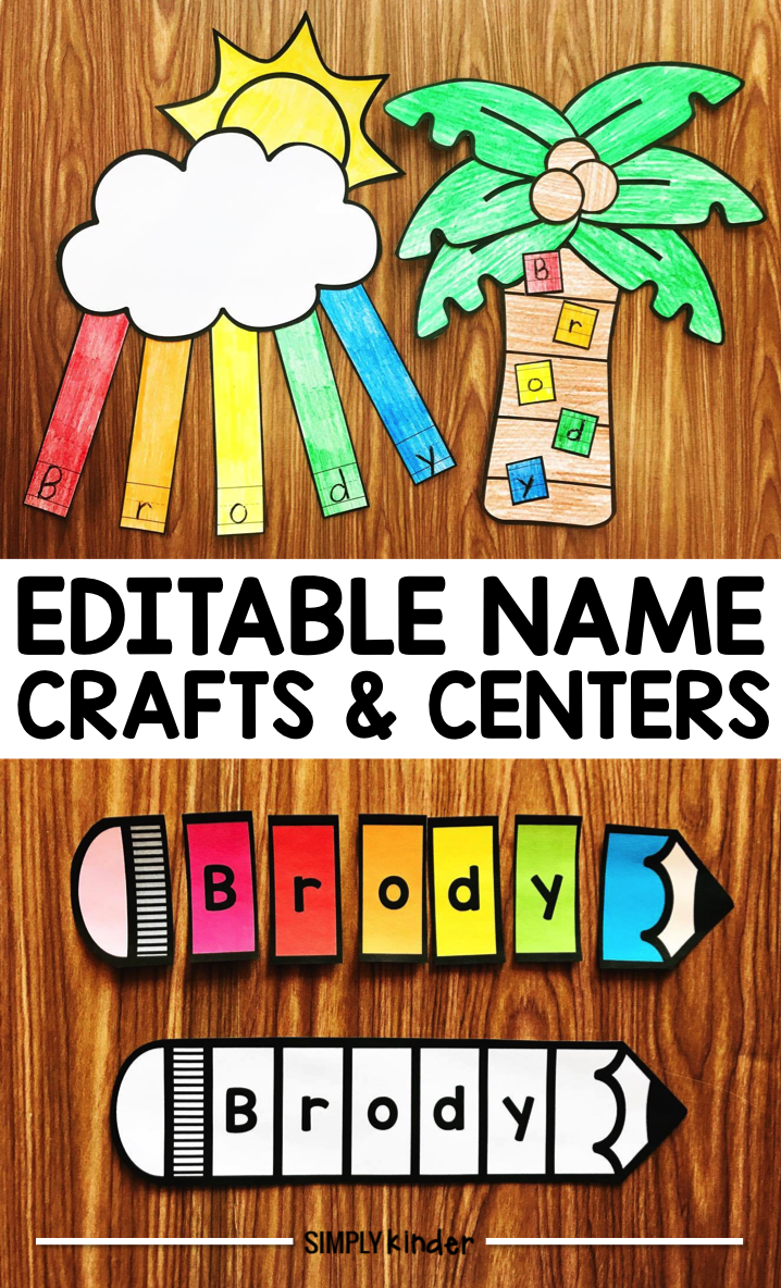 Name Crafts &amp;amp; Name Centers - Simply Kinder